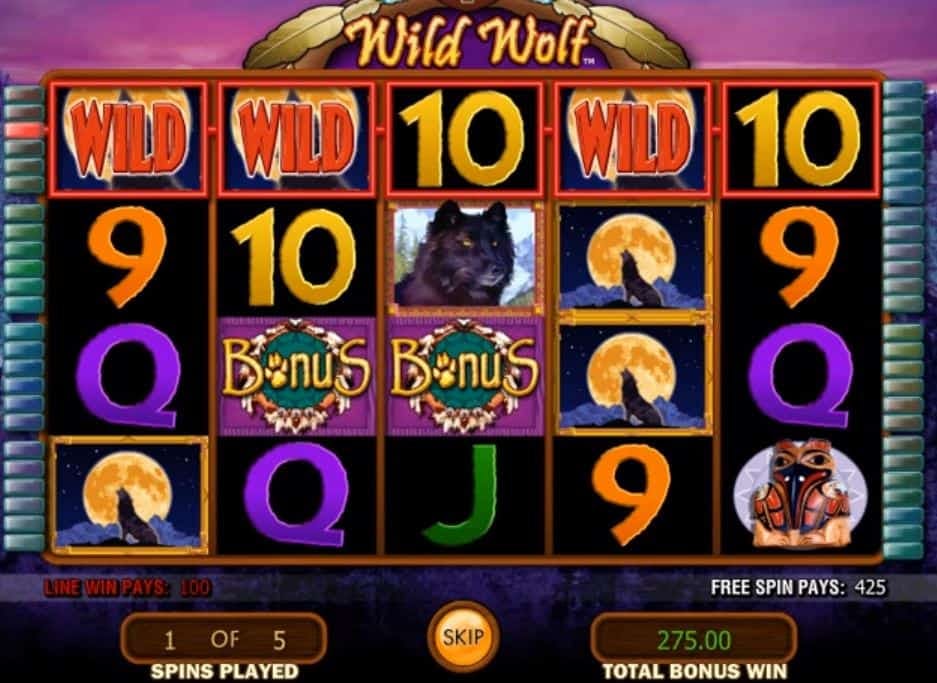 Función de bonus muy popular que ofrece spins gratis y Juegos especiales en Wild Wolf
