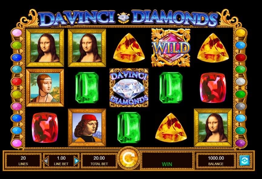 Símbolos, Gráficos, sonidos y animaciones de Da Vinci Diamonds