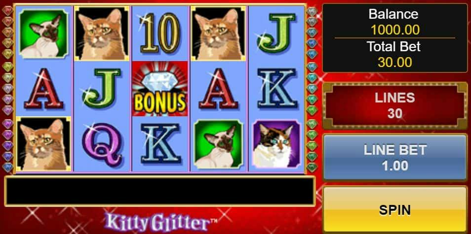 Símbolos, Gráficos, sonidos y animaciones de Kitty Glitter