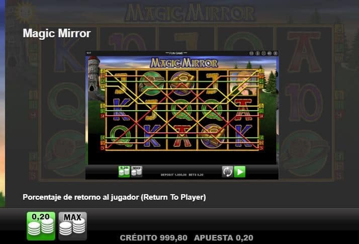 Formas diferentes de realizar combinaciones ganadoras en Magic Mirror