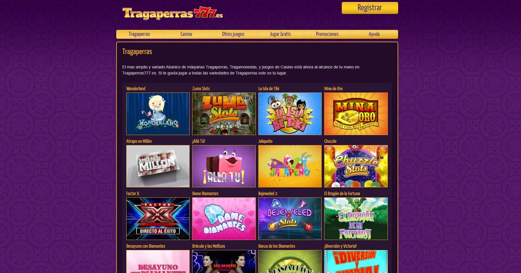 juegos de slot online en Tragaperras777