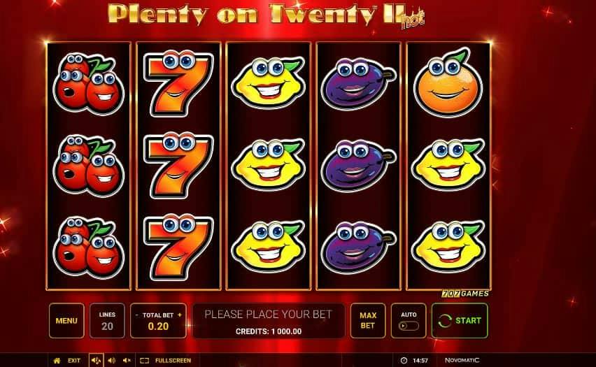 Símbolos, Gráficos, sonidos y animaciones de Plenty on Twenty 2