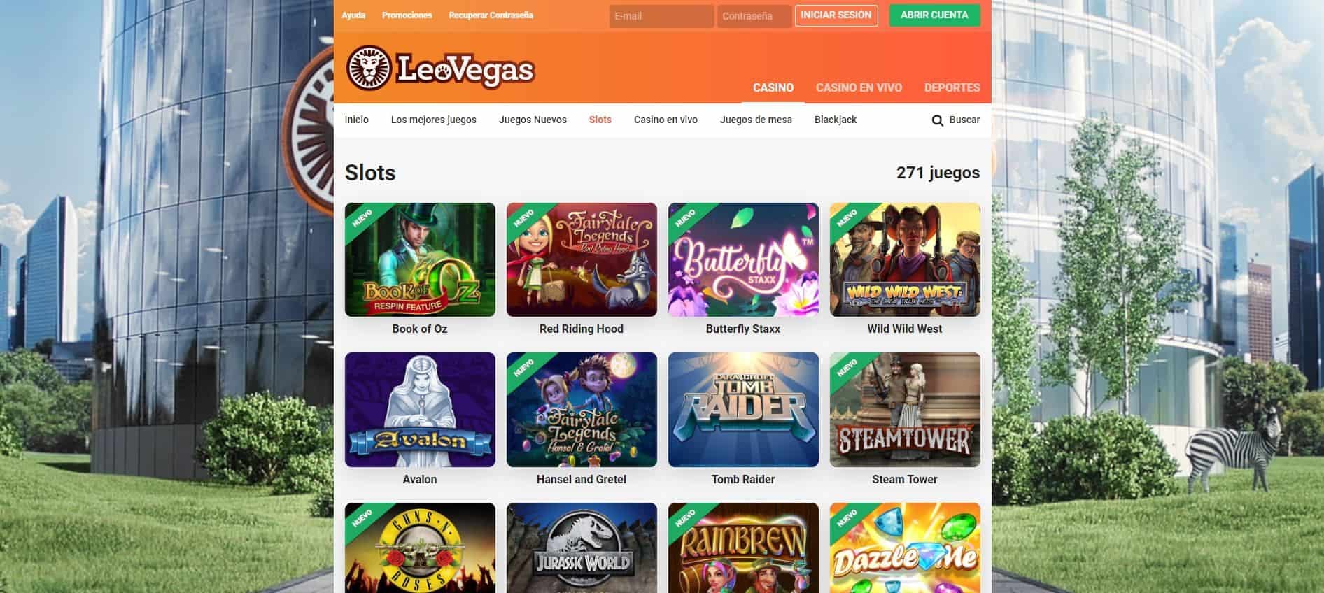 juegos de slot online en Leovegas
