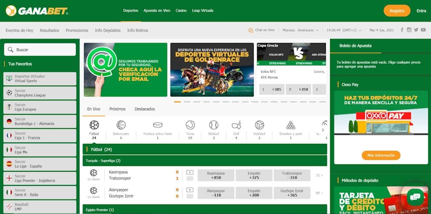 Disfruta en ganabet de las mejores apuestas deportivas online
