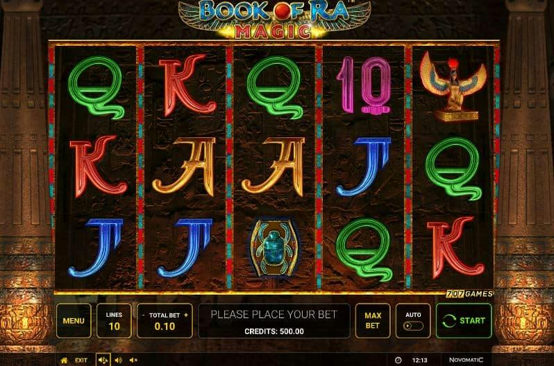 Símbolos, Gráficos, sonidos y animaciones de Book of Ra Magic
