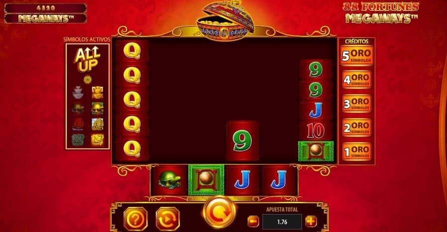 Símbolos, Gráficos, sonidos y animaciones de 88 fortunes megaways