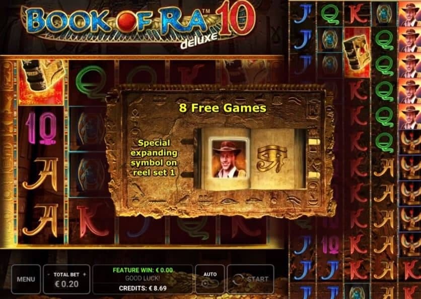 Función de bonus muy popular que ofrece spins gratis y Juegos especiales en Book of Ra Deluxe 10