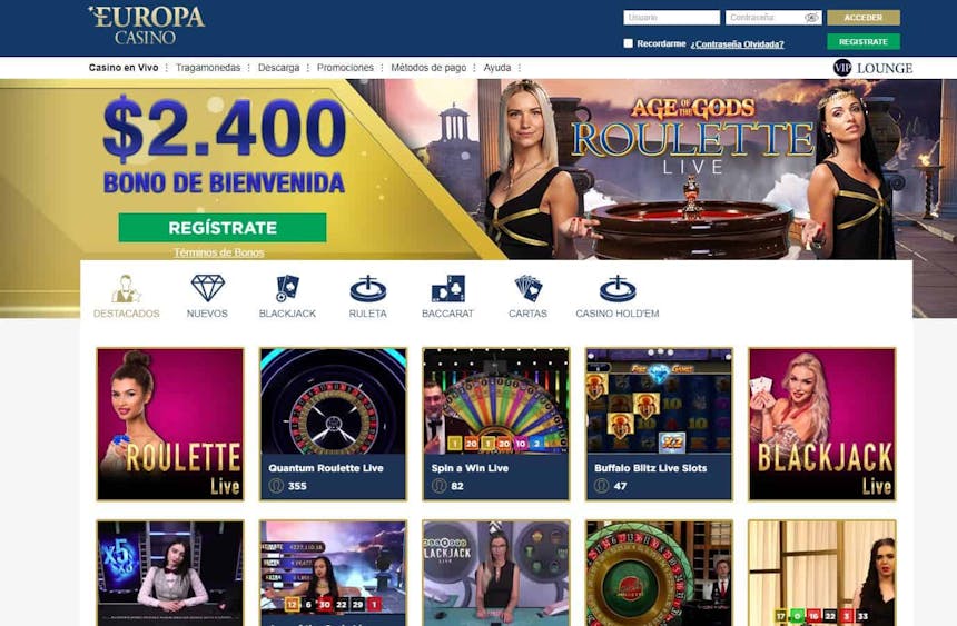 Europa Casino | Análisis de sus bonos, juegos y condiciones