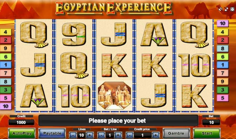 Símbolos, Gráficos, sonidos y animaciones de Egyptian Experience