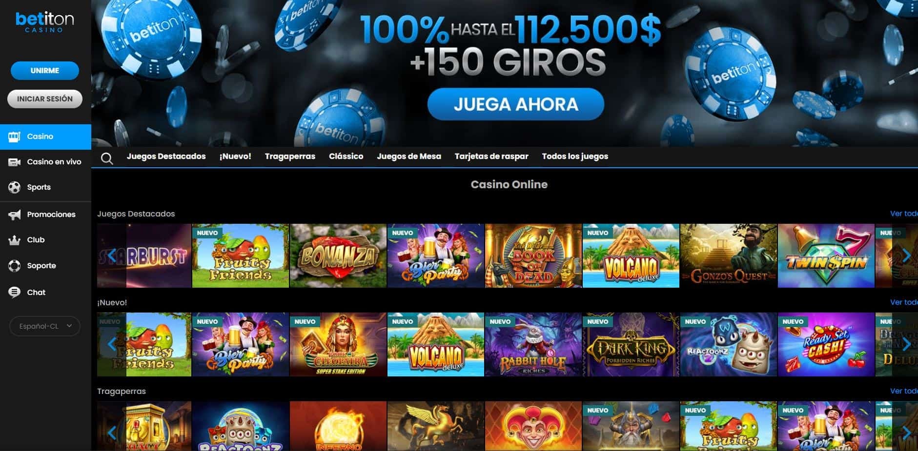 Juegos de slot online en Betiton