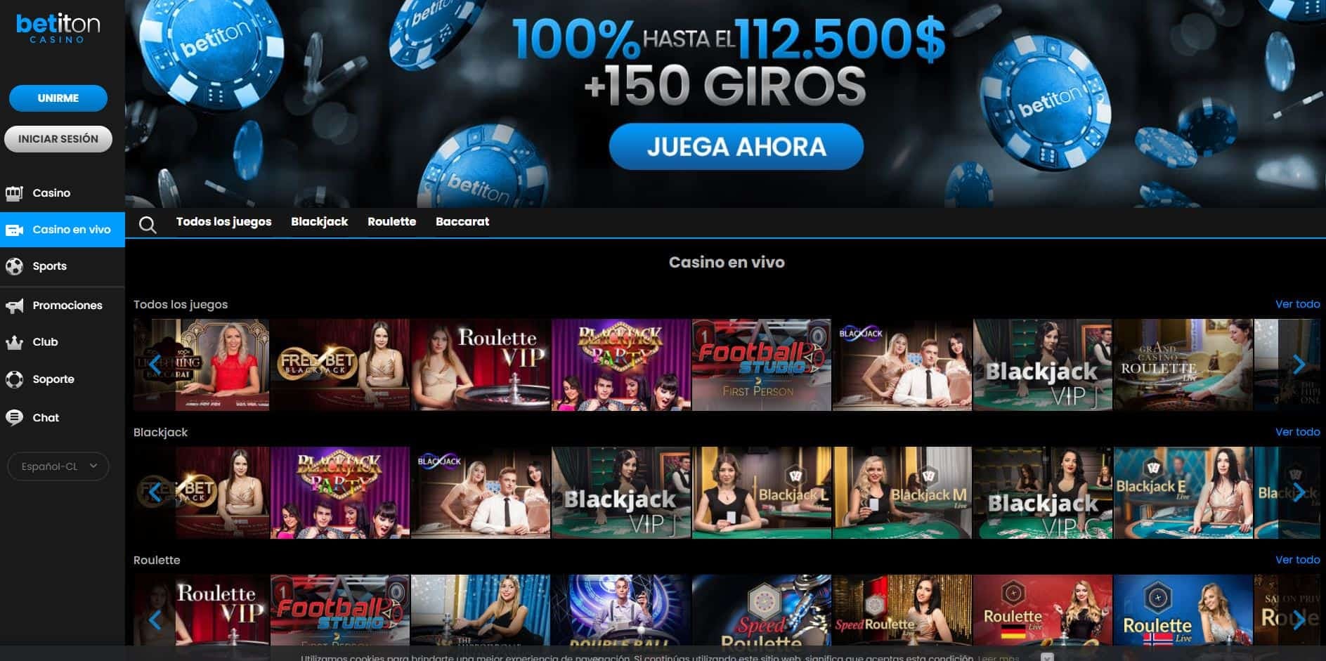 Disfruta del casino en vivo y juega a tu juego favorito en Betiton