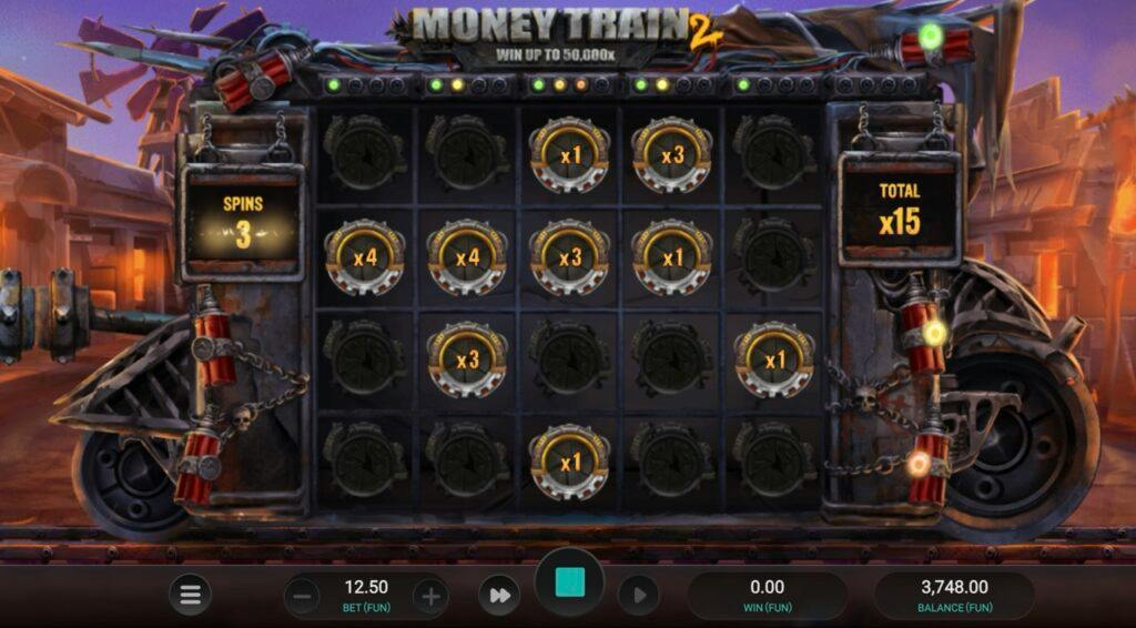 Ronda de bonificación de Money Train 2 con multiplicadores acumulados