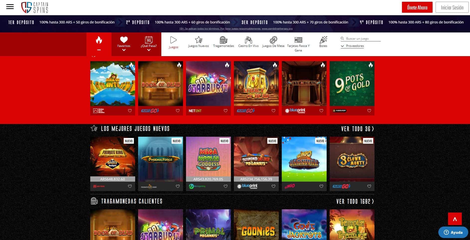 juegos de slot online en CaptainSpins