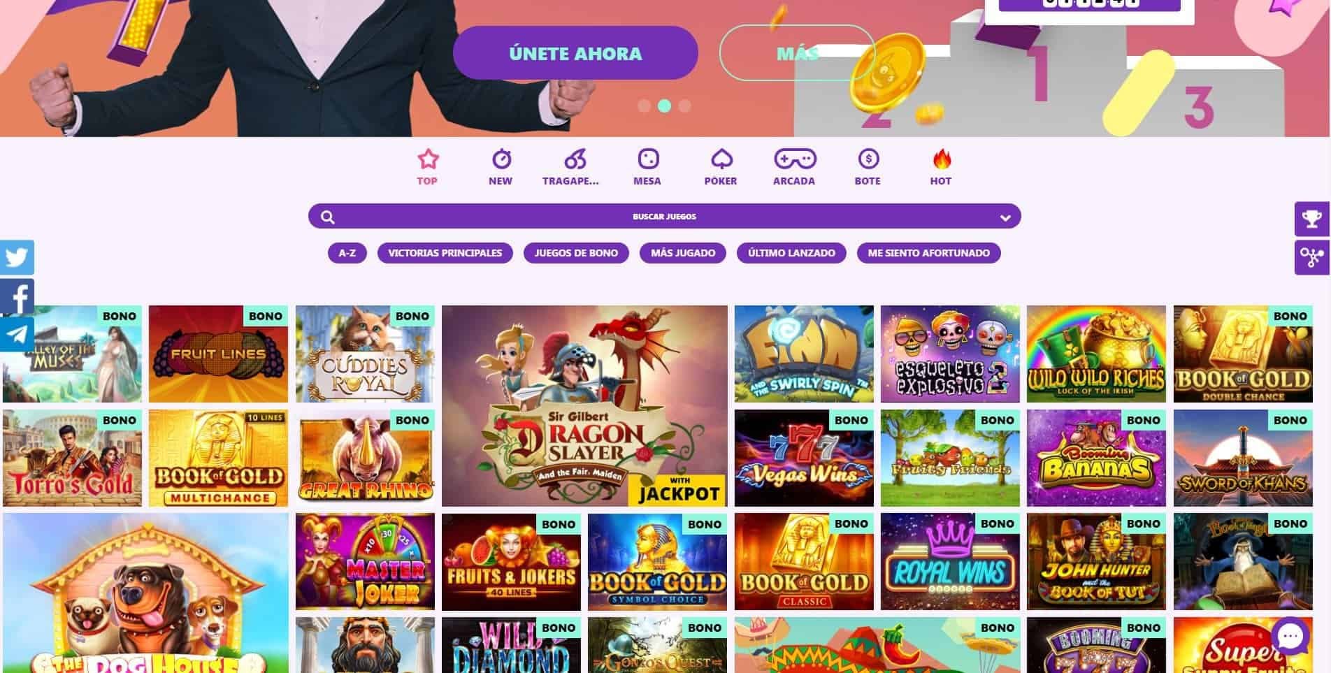 juegos de slot online en Spin Pug