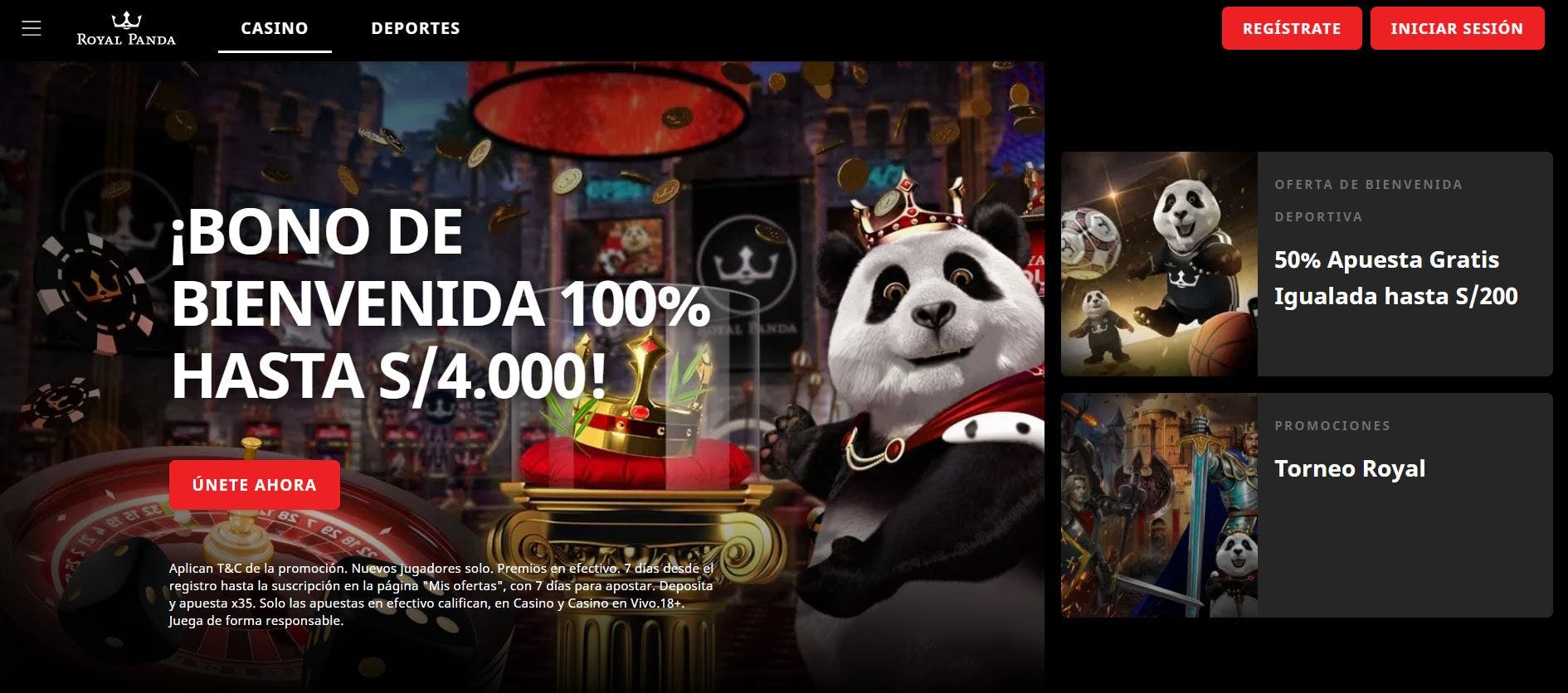 bono e promozione del Royal Panda