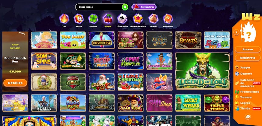 juegos de slot online en Wazamba Chile