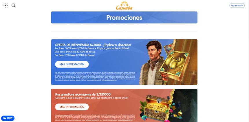 bono e promozione del Casimba Perú