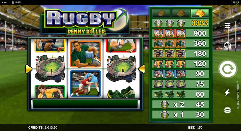 Rugby Penny Roller tragaperras