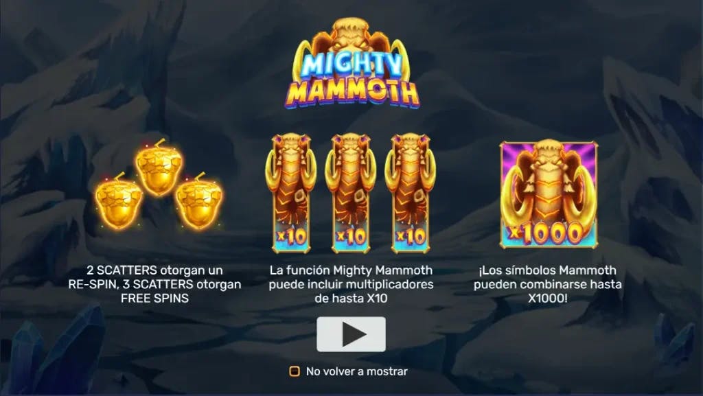 mighty mammoth tragaperras