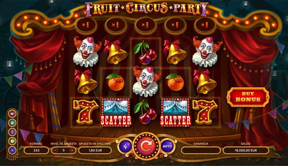 slot Fruit Circus Party de TrueLab Games