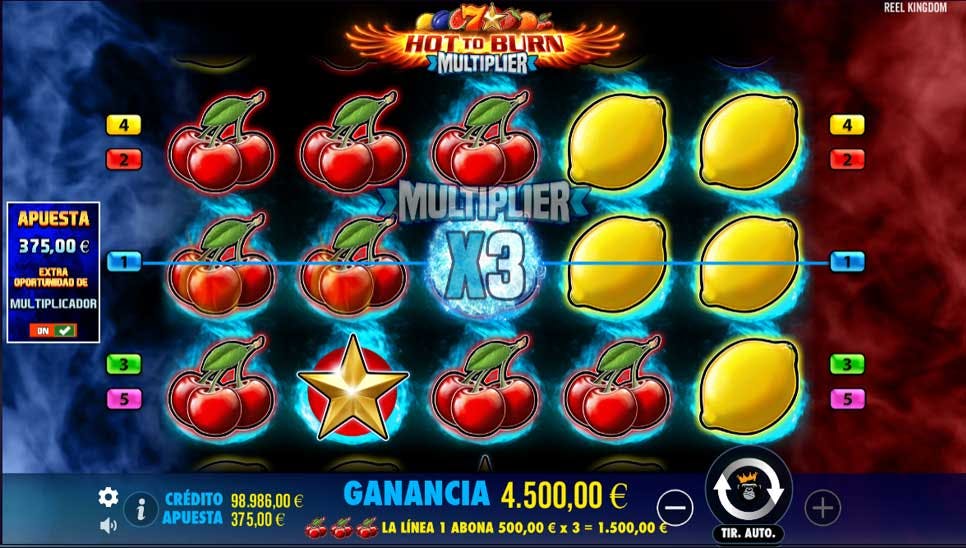 tragaperras Hot to Burn Multiplier 