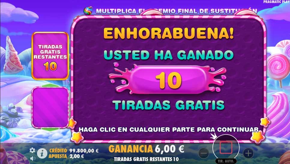 giros gratis Sweet Bonanza 1000 