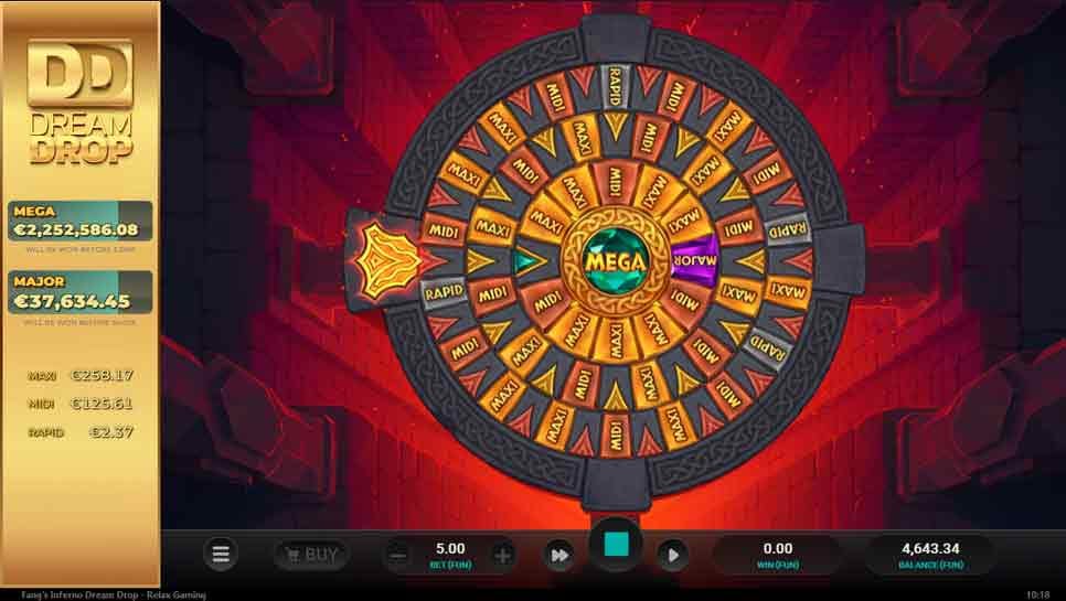 jackpot progresivo Fang’s Inferno Dream Drop de Relax Gaming