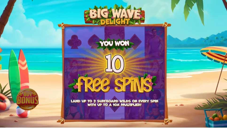 free spins Big Wave Delight