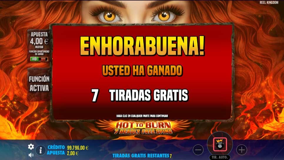 bono Hot to Burn 7 Deadly Free Spins