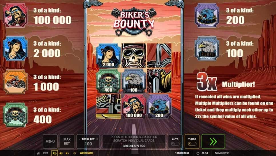 juego Biker’s Bounty de Greentube.