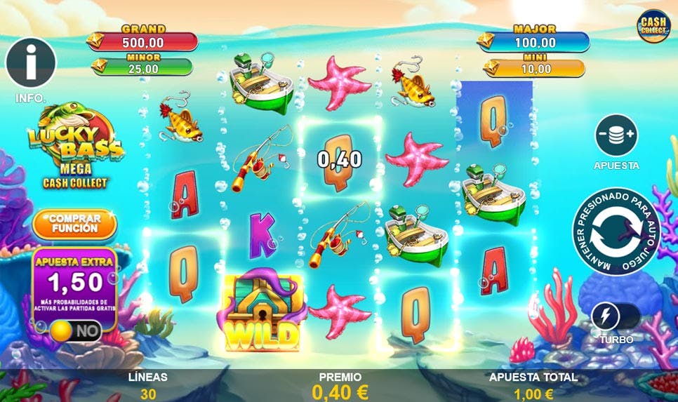 Lucky Bass Mega Cash Collect de Playtech Origins