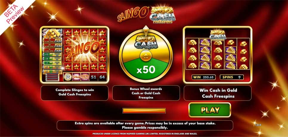 Slingo Gold Cash Freespins de Gaming Realms.