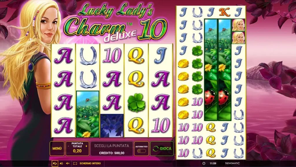 lucky lady charm deluxe 10 tragaperra juego base